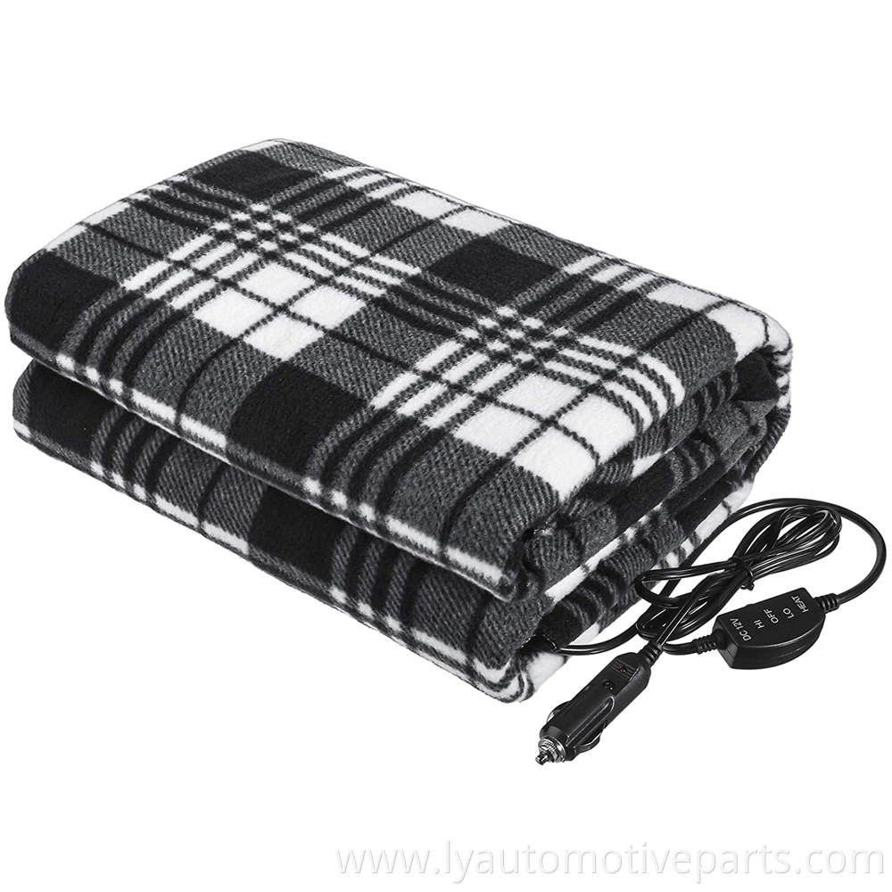 Electric Car Blanket- 12 Volt Heated Car Blanket with Temperature Controller Travel Electric Blanket for Cars and RVs